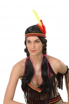 Deguisement Perruque longue indienne femme 