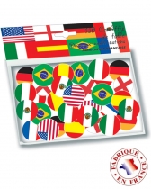 150 Confettis de table drapeau multi-nations accessoire