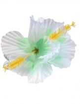 Deguisement Barrette fleur blanche Hawaï Collier Hawaïen et Pagne