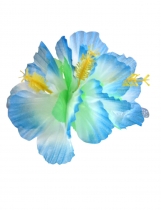 Barrette fleur bleue Hawaï accessoire