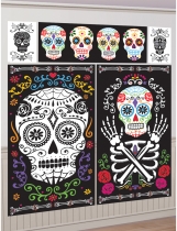 5 Décorations murales Dia de los Muertos accessoire