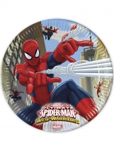Deguisement 8 Assiettes En Carton Spiderman Web-Warriors 