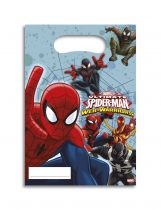 Deguisement 6 Sacs cadeaux Spiderman Web-Warriors 16,5 x 23 cm 