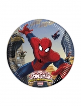 Deguisement 8 Assiettes En Carton Spiderman 20 Cm 