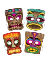 4 Masques Tiki accessoire
