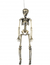 Décoration à suspendre squelette doré 42 cm halloween accessoire