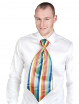 Cravate géante clown multicolore adulte accessoire