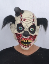 Masque latex clown sanglant adulte Halloween accessoire