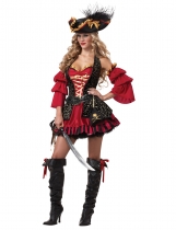 Deguisement Déguisement Pirate rouge pour femme - Premium Tailles XL