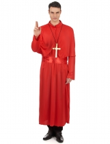 Déguisement prêtre rouge adulte costume