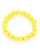 Bracelet perles jaune adulte accessoire