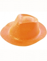 Chapeau pailleté orange adulte accessoire