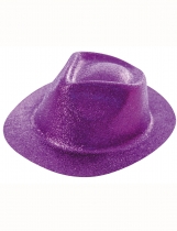 Chapeau pailleté violet adulte accessoire