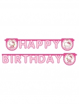 Deguisement 1 Guirlande Happy Birthday Hello Kitty 2 m Guirlandes et Bannières