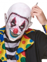 Deguisement Masque latex clown crâne recousu adulte 
