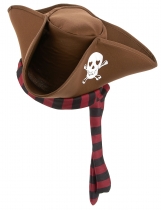 Chapeau de pirate marron adulte accessoire