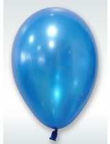 50 Ballons bleus métallisés 30 cm accessoire