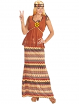 Deguisement Déguisement robe hippie longue femme Tailles XL