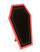 Ardoise en bois cercueil gothique Halloween 19 x 12 cm accessoire