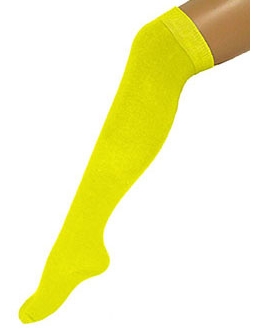 Chaussettes longues jaunes 53 cm adulte Cod.156477 