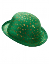 Deguisement Chapeau melon vert en velours St-Patrick adulte 