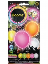 5 Ballons LED summer party Illooms ® accessoire