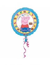 Deguisement Ballon aluminium Happy Birthday Peppa Pig 43 cm 