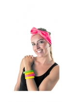 Bracelet zip rose fluo adulte accessoire