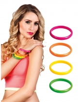 4 bracelets multicolore années 80 accessoire