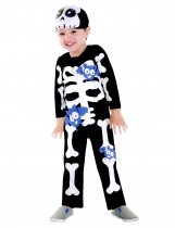 Déguisement squelette chauves-souris violettes enfant Halloween costume