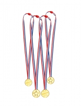 Deguisement 4 Mini médailles tricolores Complément Déguisement