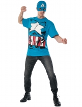 Deguisement T-shirt et masque Captain America Avengers adulte Chemise et Tee Shirt
