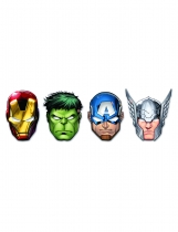 Deguisement 6 masques en carton Avengers Mighty 
