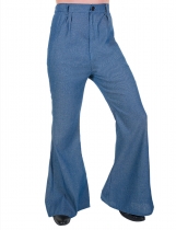 Deguisement Pantalon disco pattes d'éléphant couleur Jeans homme Jupe et Pantalon
