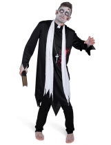 Déguisement prêtre zombifié homme 