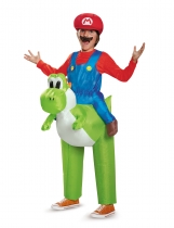 Deguisement Déguisement gonflable Mario sur Yoshi Nintendo® enfants Garçons