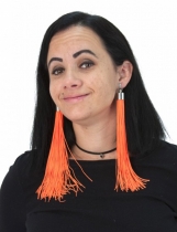 Boucles d'oreilles franges orange fluo adulte accessoire