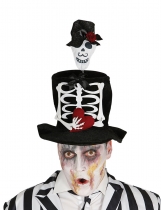 Deguisement Chapeau haut de forme marié squelette adulte Halloween 