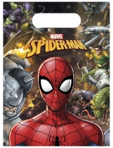 Deguisement 6 Sacs à cadeaux Spiderman 18 x 13 cm 