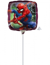 Deguisement Petit ballon carré aluminium Spiderman 23 cm 