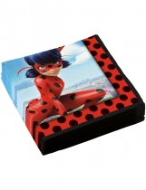 Deguisement 20 Serviettes en papier Ladybug à Paris 33 x 33 cm 