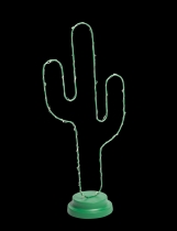 Cactus en métal vert lumineux 19 x 40 cm accessoire