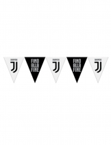Deguisement Guirlande à fanions en plastique Juventus noire et blanche 