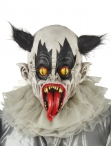 Deguisement Masque latex clown noir et blanc adulte Masque Halloween