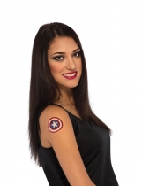 Deguisement Faux tatouage Captain America femme 