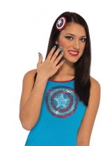 Deguisement Kit maquillage Captain America femme 