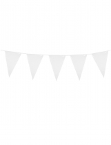 Guirlande à mini fanions blancs 3 m accessoire
