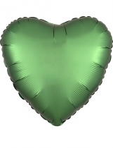 Deguisement Ballon aluminium c?ur vert émeraude satiné 43 cm 