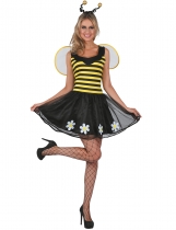 Déguisement abeille jaune et noir femme 
