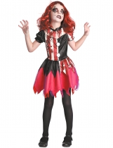 Deguisement Déguisement clown ensanglanté rouge et noir fille Halloween Enfants